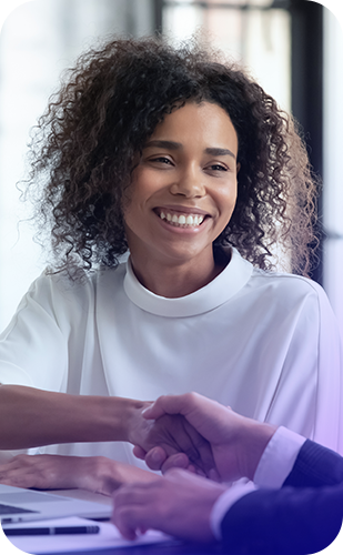 solution-onboarding Smiling Business Woman